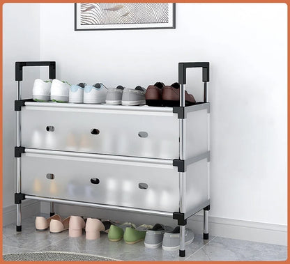 3-Tier Shoe Rack Organizer – Space-Saving Multipurpose Footwear Storage Stand