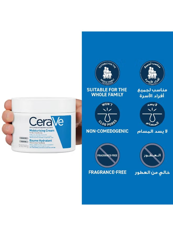 Moisturizing Cream For Dry Skin With Hyaluronic Acid - 340grams