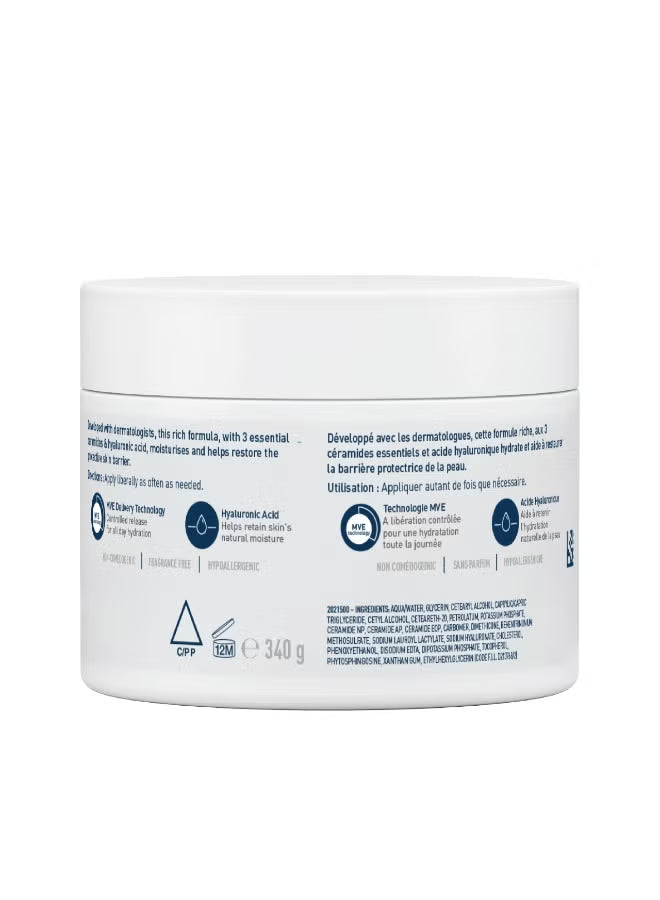 Moisturizing Cream For Dry Skin With Hyaluronic Acid - 340grams