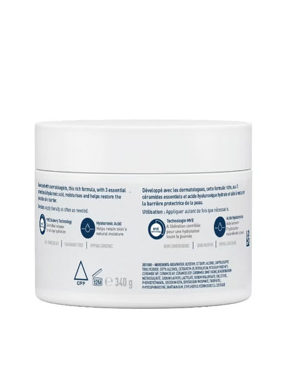 Moisturizing Cream For Dry Skin With Hyaluronic Acid - 340grams